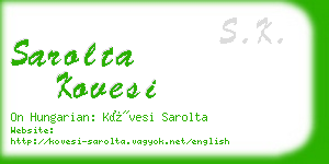 sarolta kovesi business card